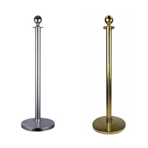 Traditional Post with ball top for rope barrier